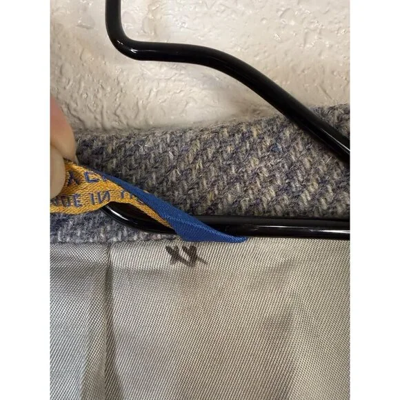 VTG Pendleton Blazer Men's 44 Wool Blue Gray USA 70s Western Yoke Elbow Patch - Picture 4 of 15